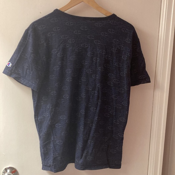 Champion Y2K 90’s Navy Blue Cotton Washed Out T-Shirt Short Sleeve L (Boy) - Picture 4 of 7